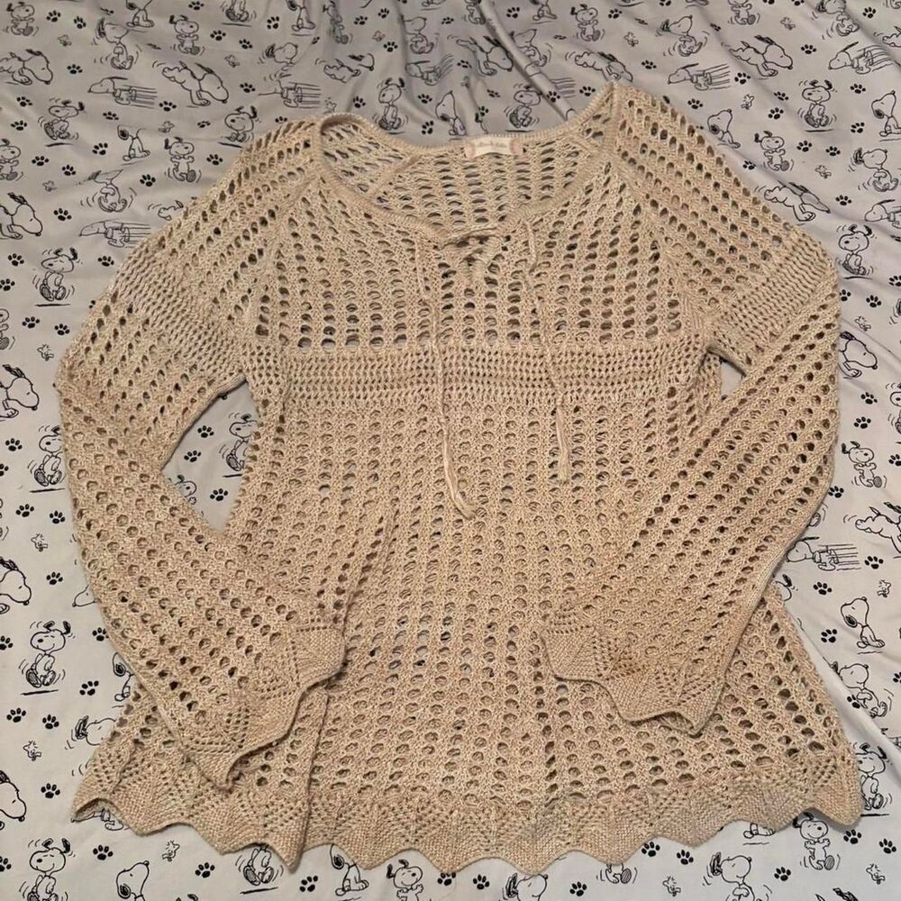 Altar-d-state Women's Cream and Tan Blouse